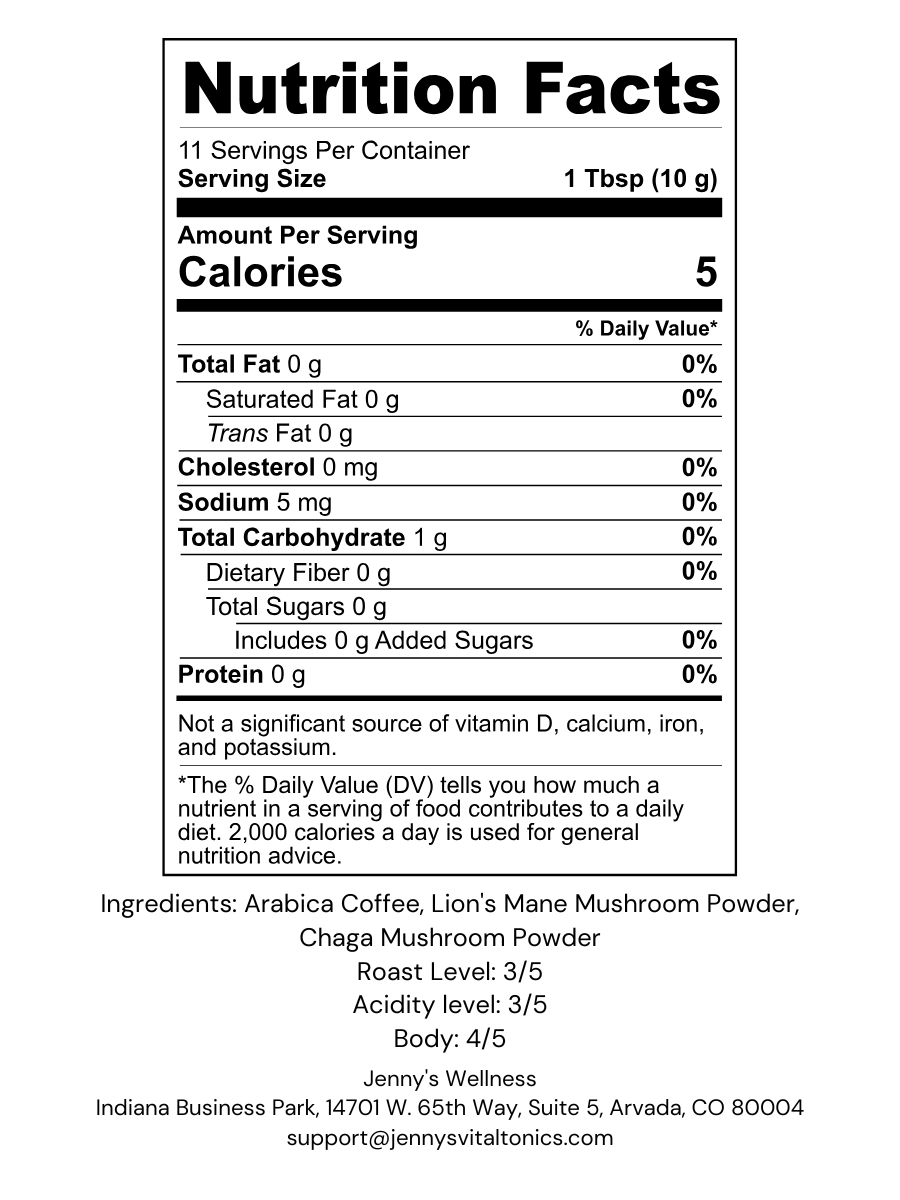 Mushroom Coffee Fusion - Lion’s Mane & Chaga 4oz